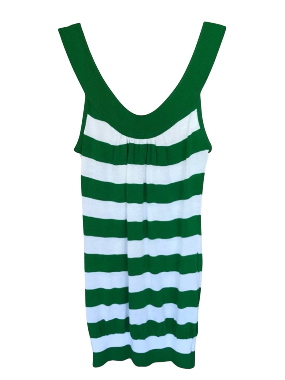 Forever 21 Green White Striped Sleeveless Sweater Top Small NWT Ribbed